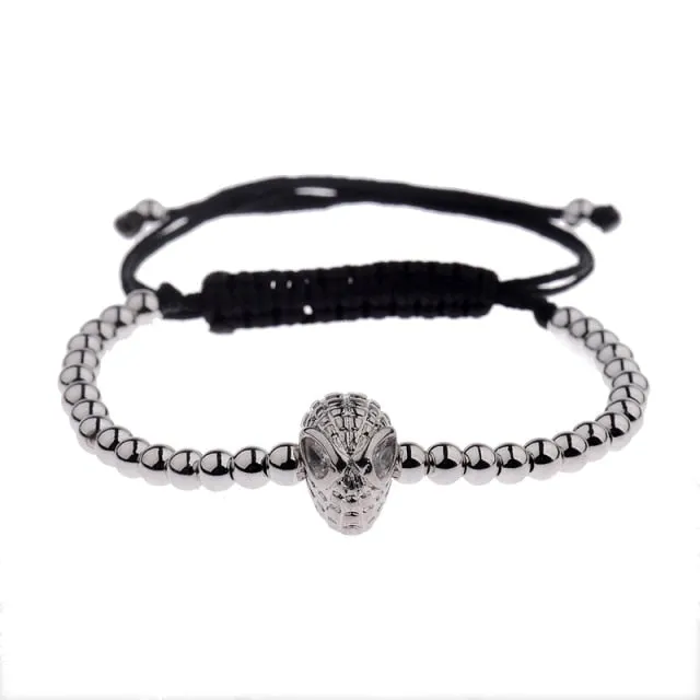 Luxury CZ Black ZirconCopper Beads Macrame Men Bracelets