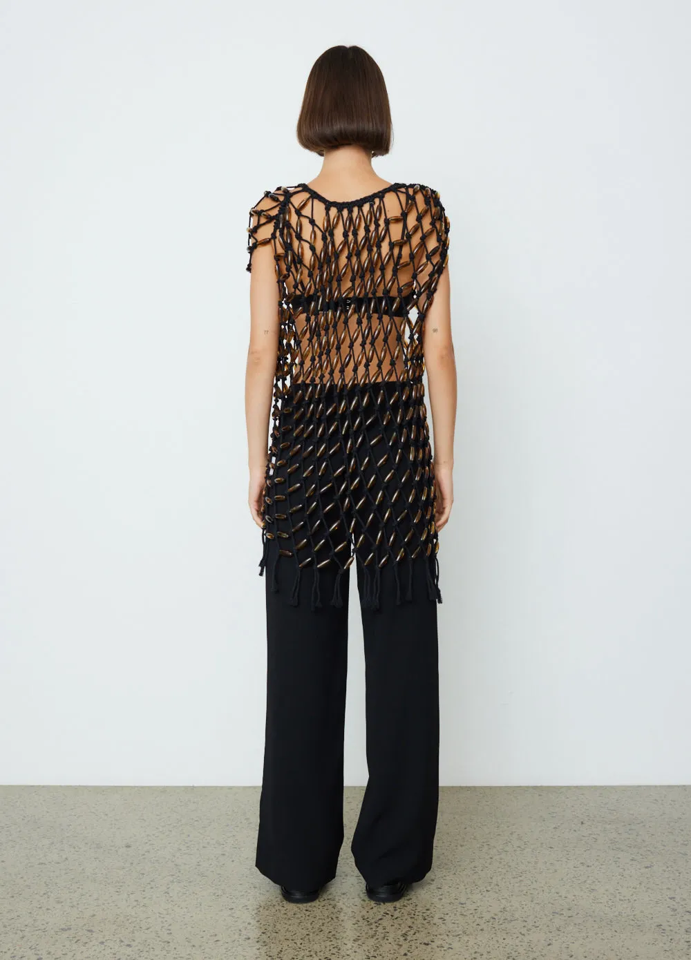 Macrame Bead Mini Dress