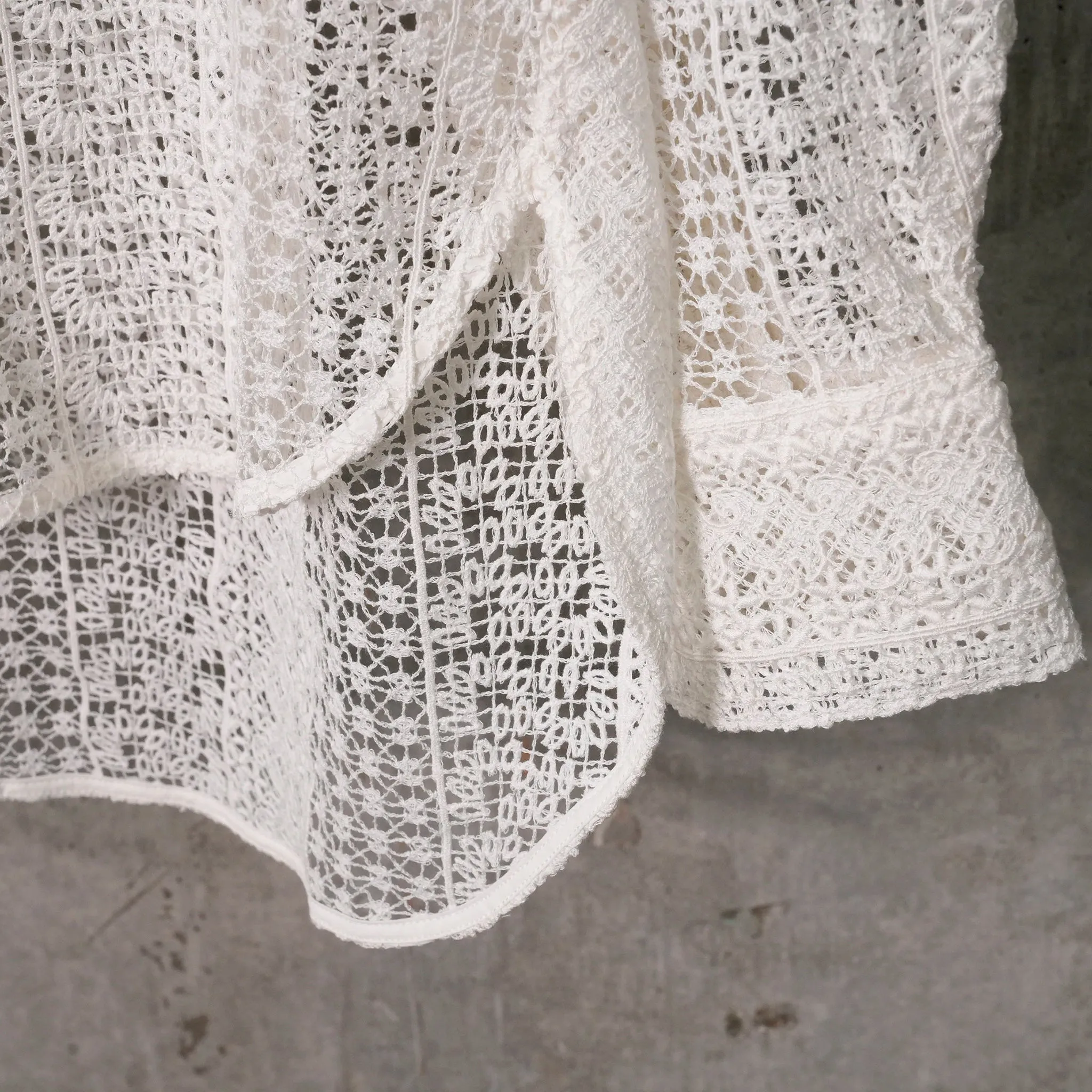 MACRAME TAILORED SHIRT / WHITE