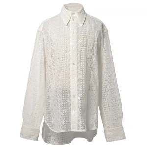 MACRAME TAILORED SHIRT / WHITE