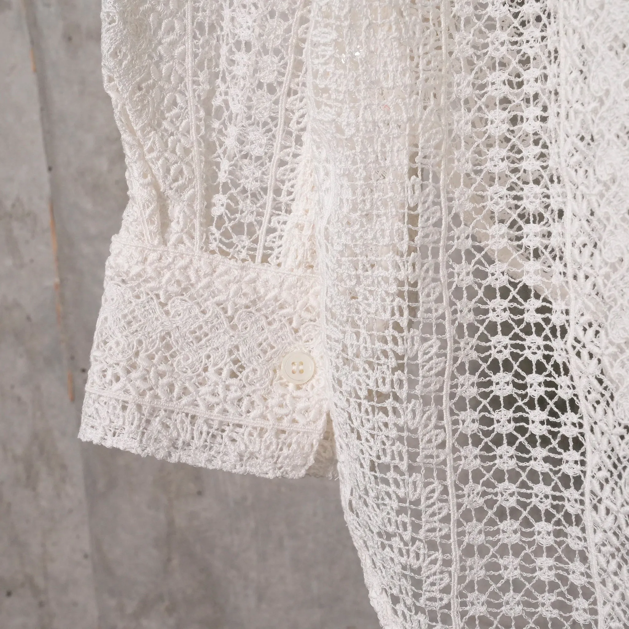 MACRAME TAILORED SHIRT / WHITE