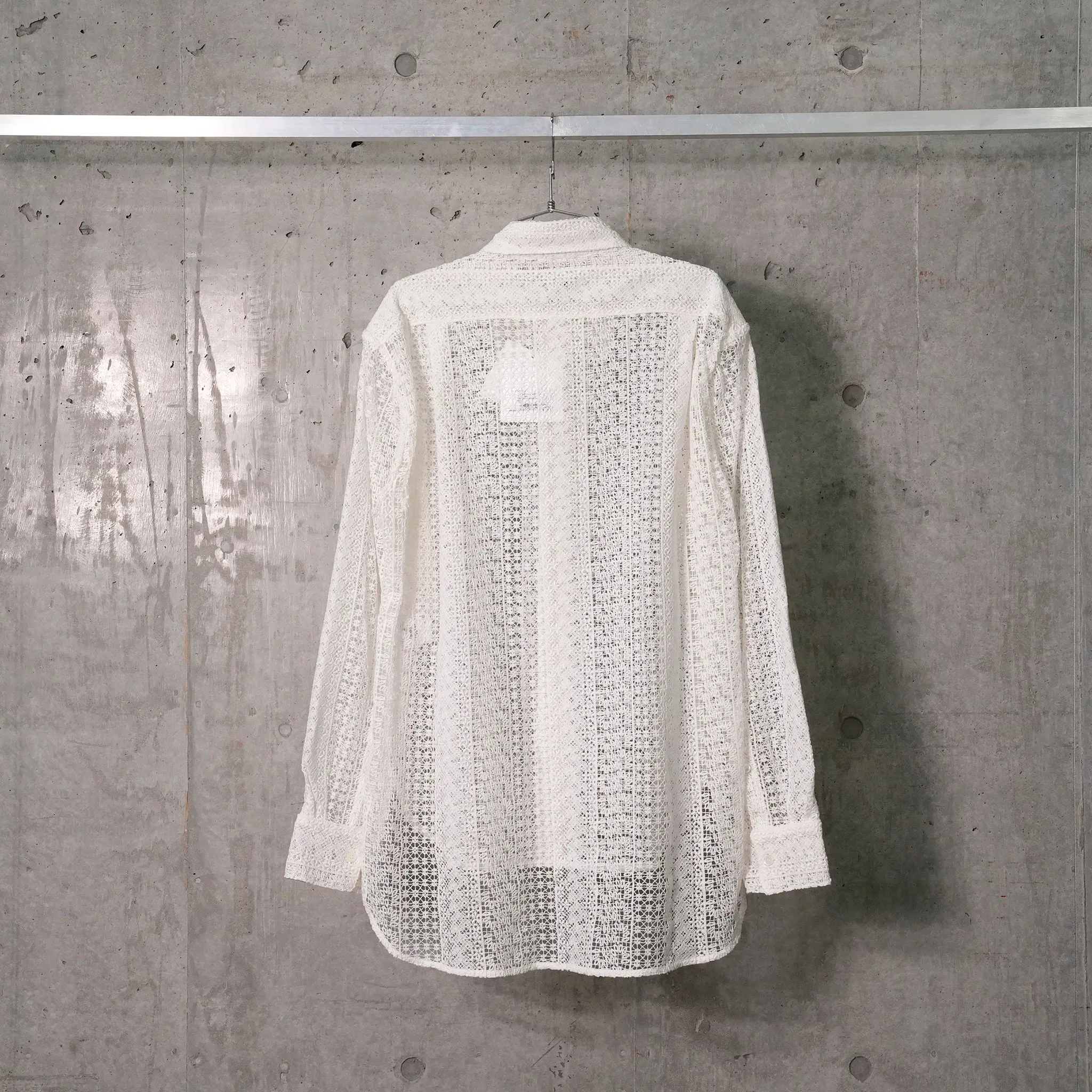 MACRAME TAILORED SHIRT / WHITE