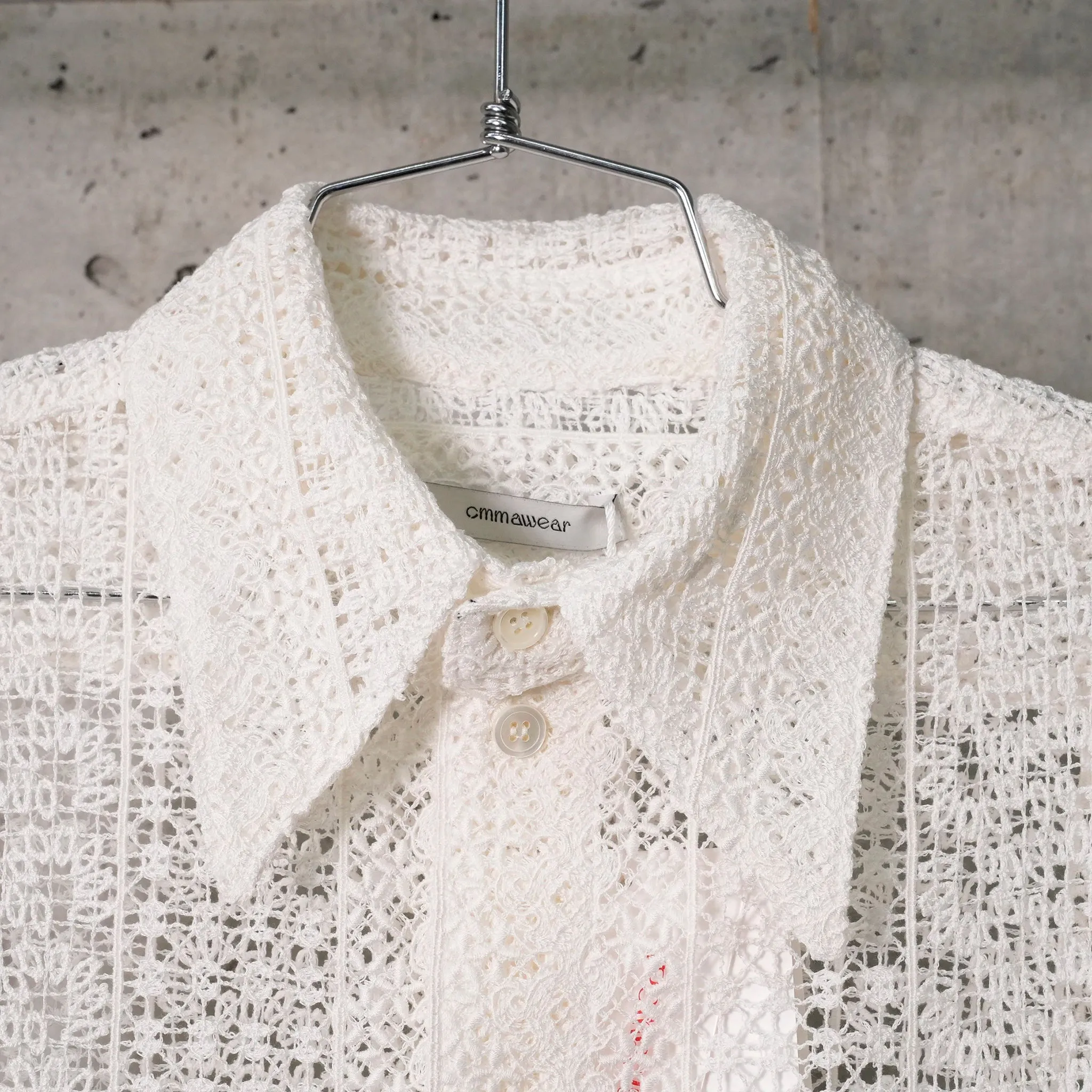 MACRAME TAILORED SHIRT / WHITE