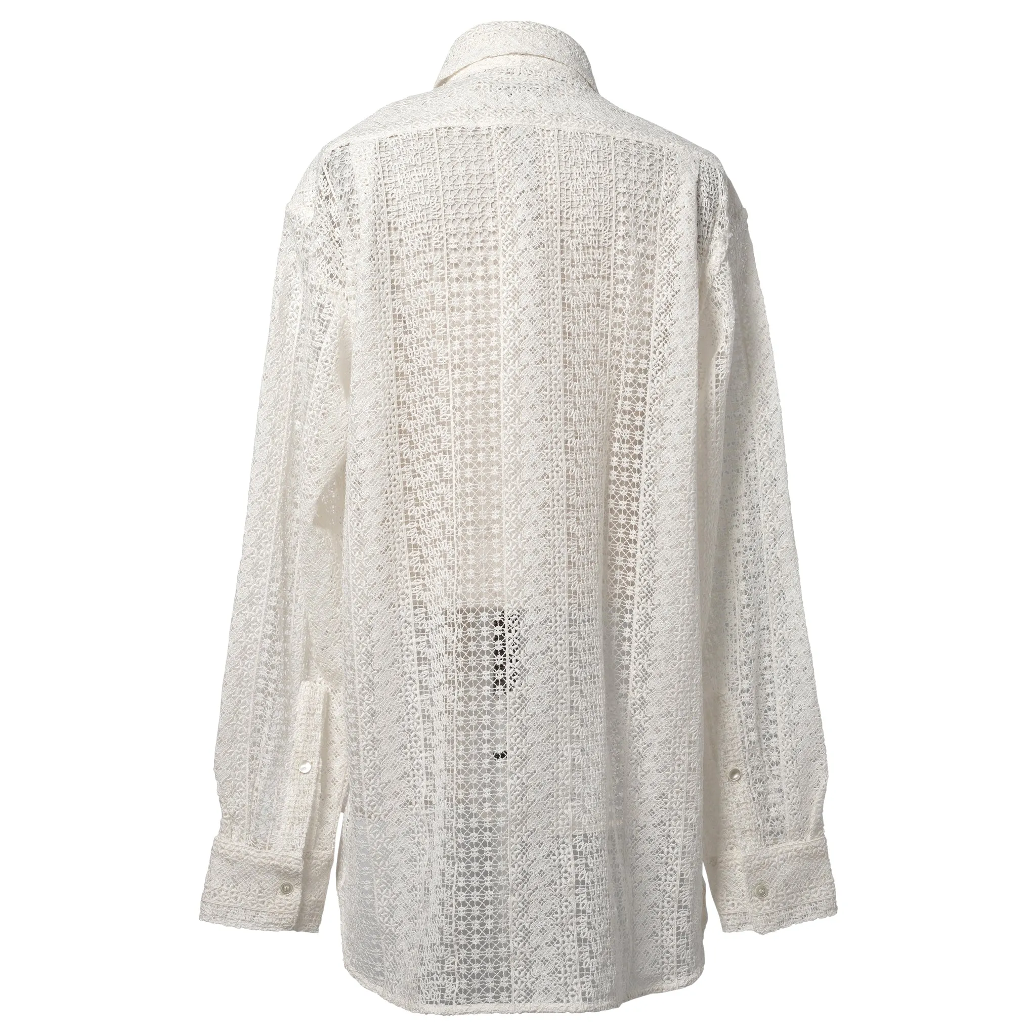 MACRAME TAILORED SHIRT / WHITE