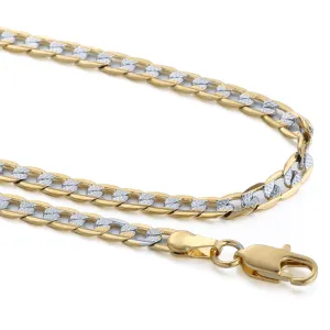 Mens Wide Gold Lobster Claw Necklace