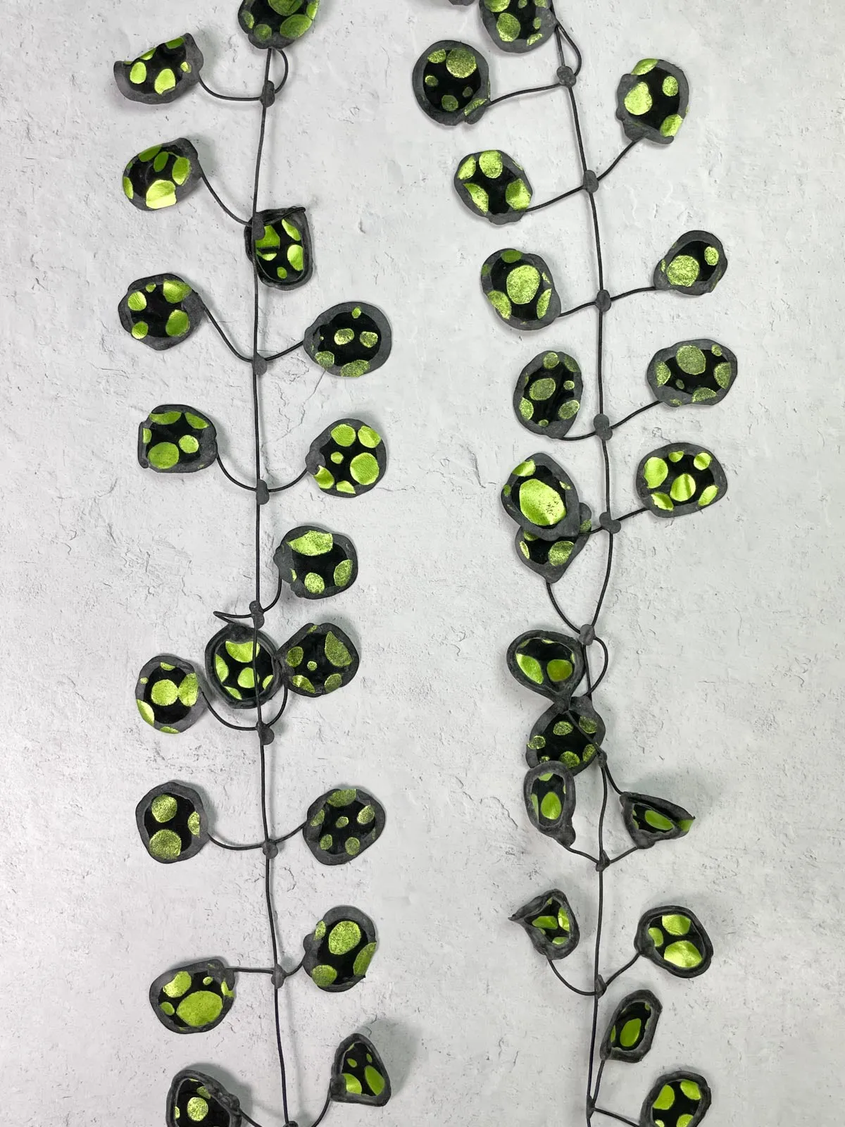 Metallic Polka Dot Necklace, Lime