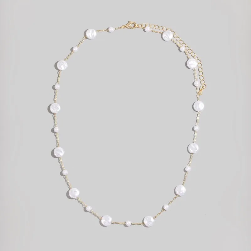 MIA FLAT PEARL NECKLACE