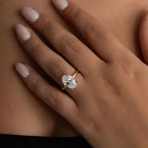 MIAMI 3.00ct | Oval Solitaire Lab Diamond Set in 18ct Gold