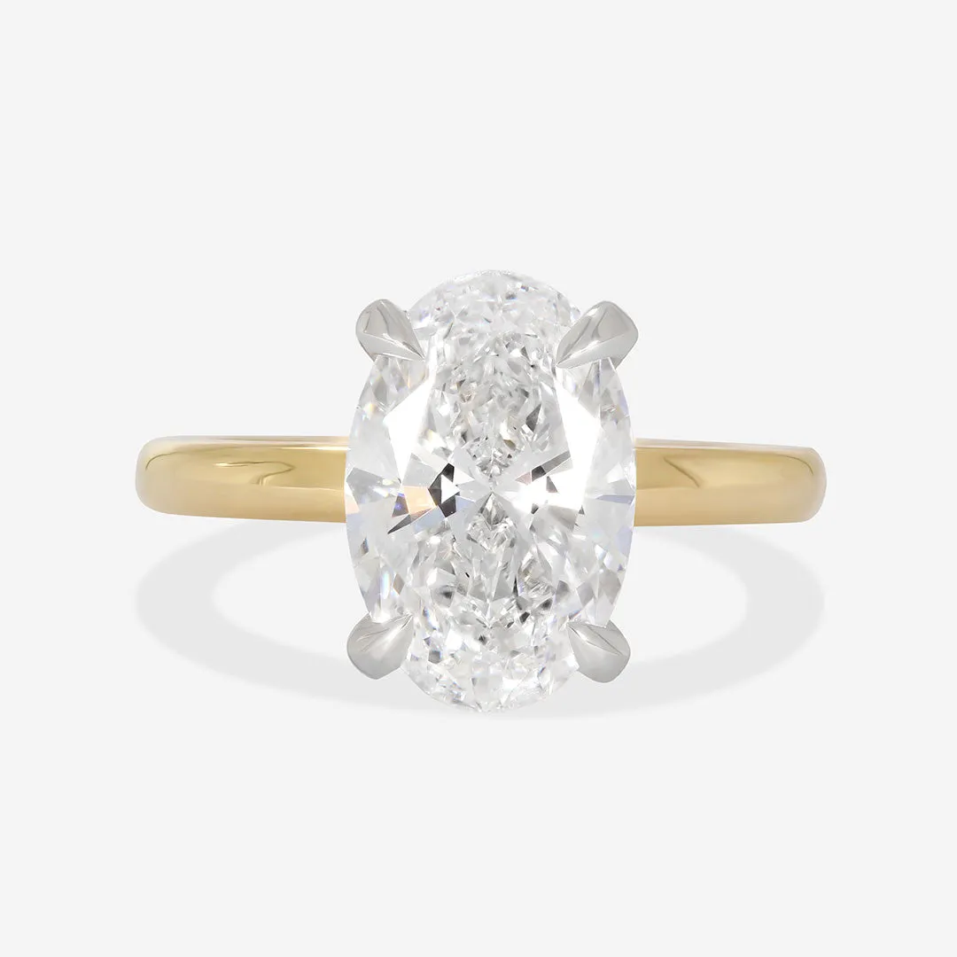 MIAMI 3.00ct | Oval Solitaire Lab Diamond Set in 18ct Gold