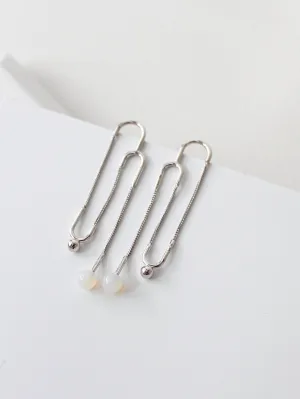 Movimento Earrings | jade pulley chain earrings