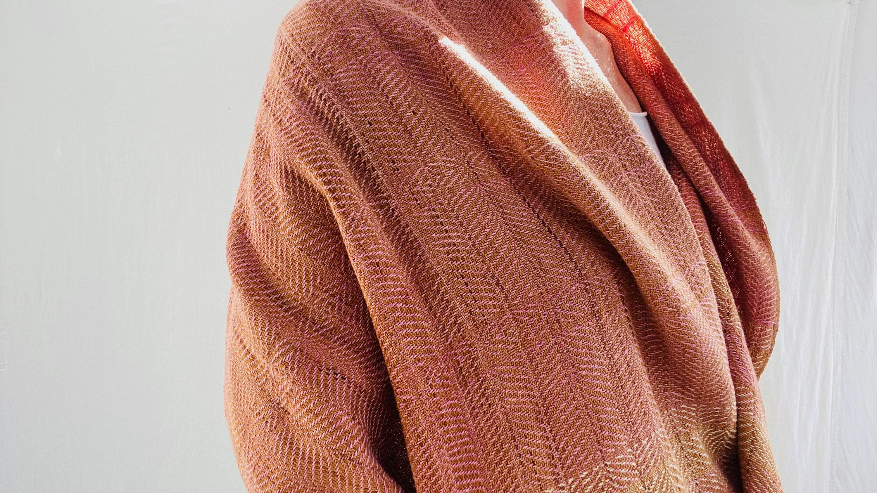 Oaxacan Rebozo Shawl. Fancy Fringe Work. Santa María Tlahuitoltepec