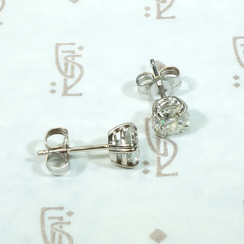 Old Cut Diamond Stud Earrings