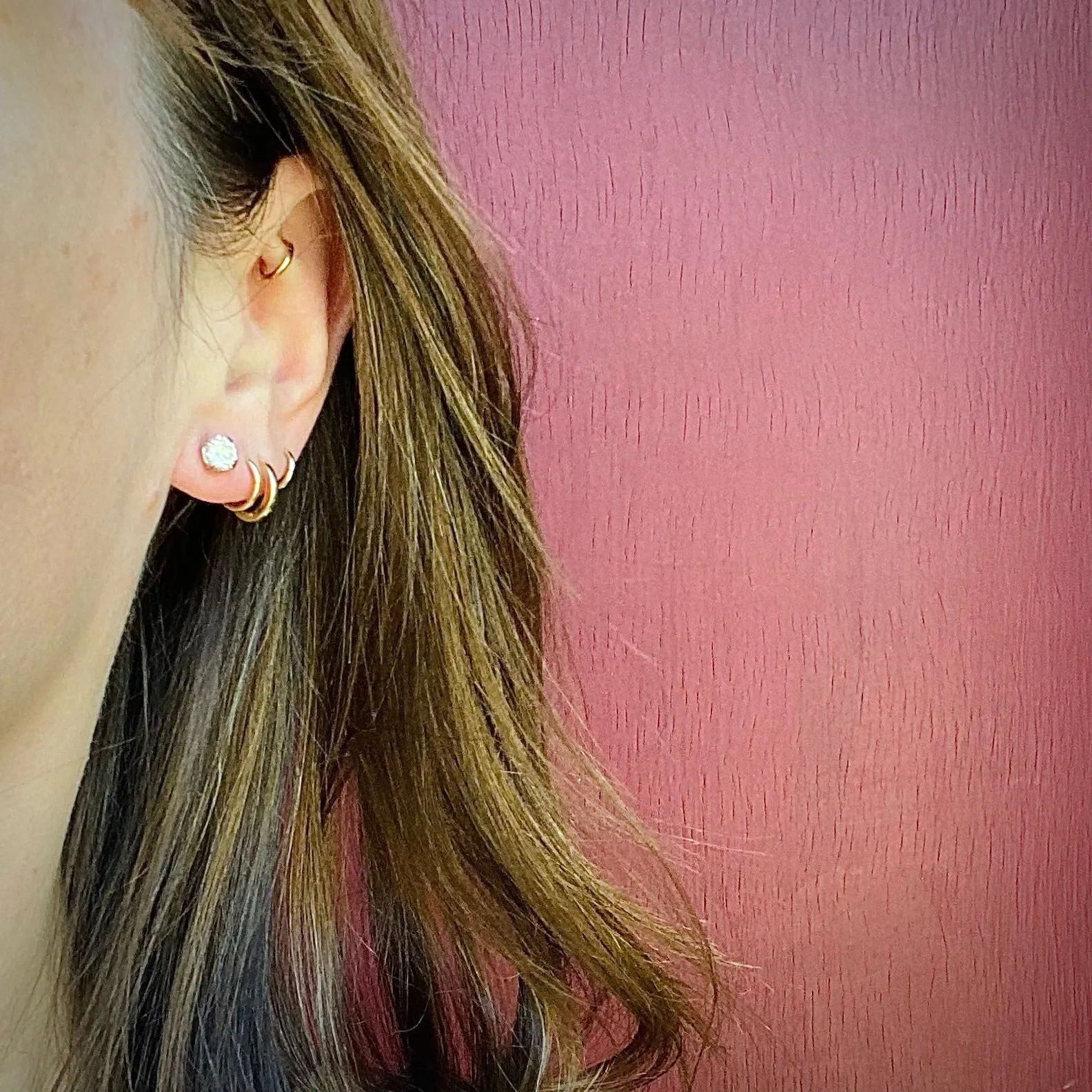 Old Cut Diamond Stud Earrings