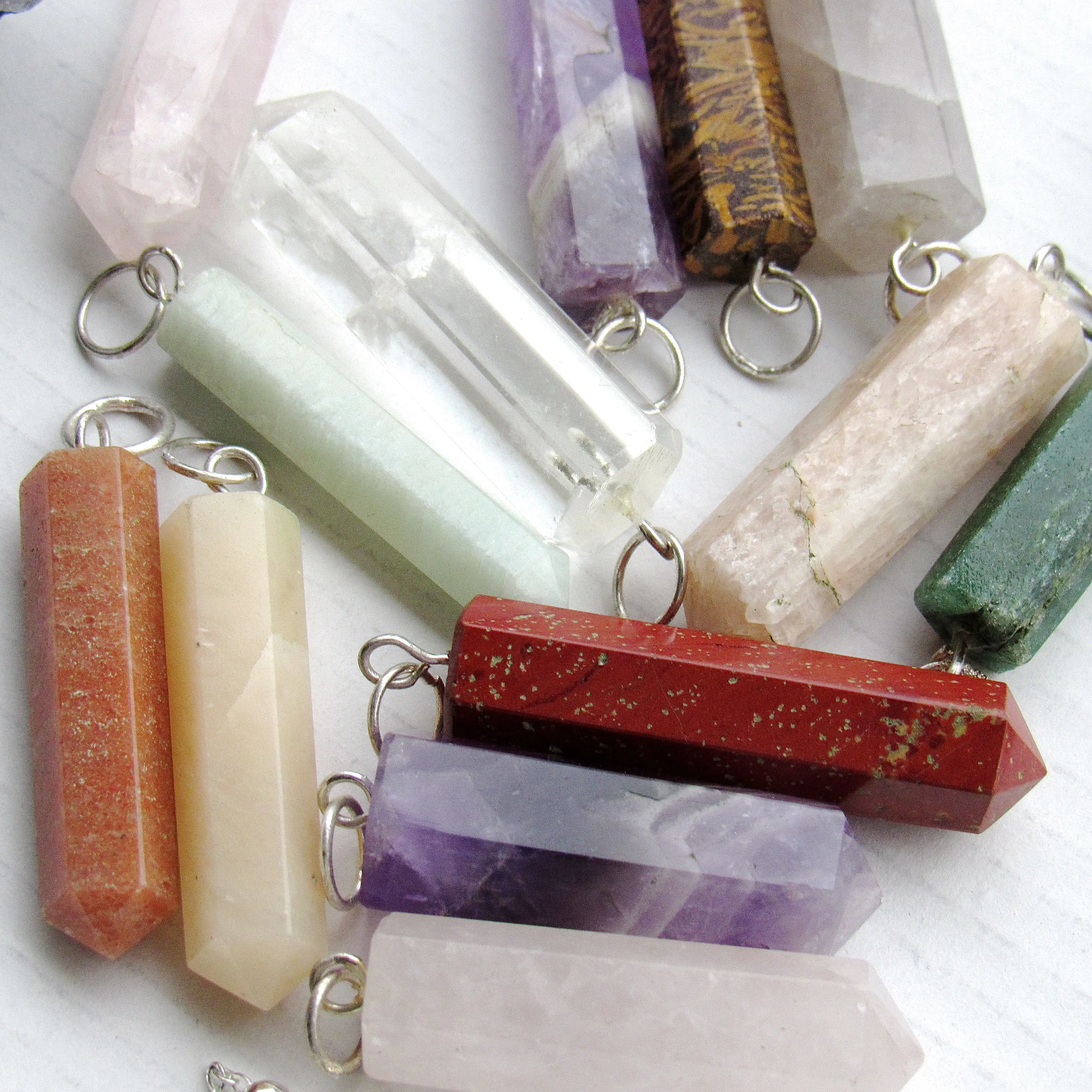 (On Sale!) Red Aventurine Silver Bulb Necklaces