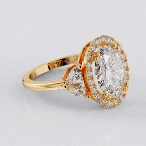 Opulent Oval Halo Ring