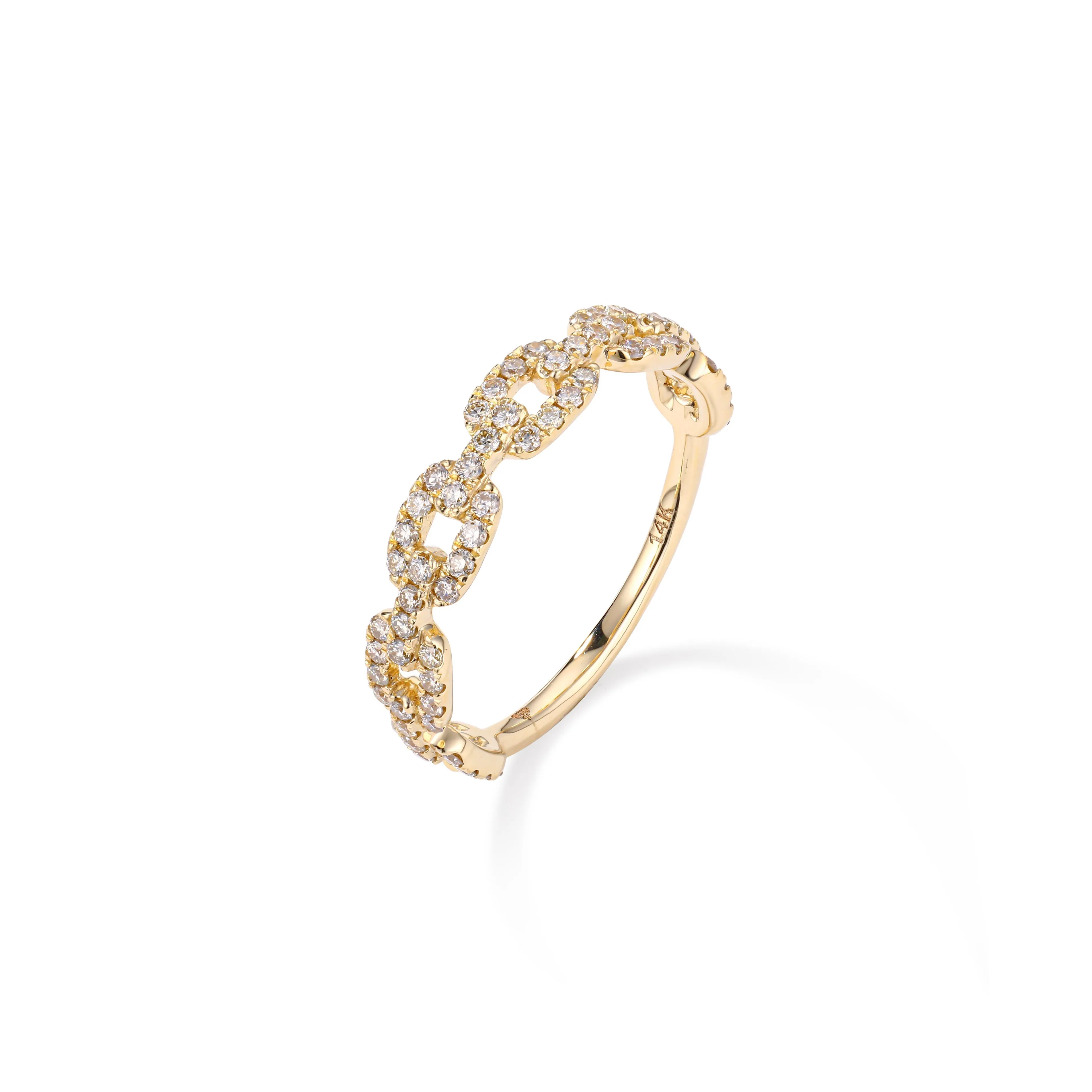 Orchid Gems Glistening Square Links Diamond Ring