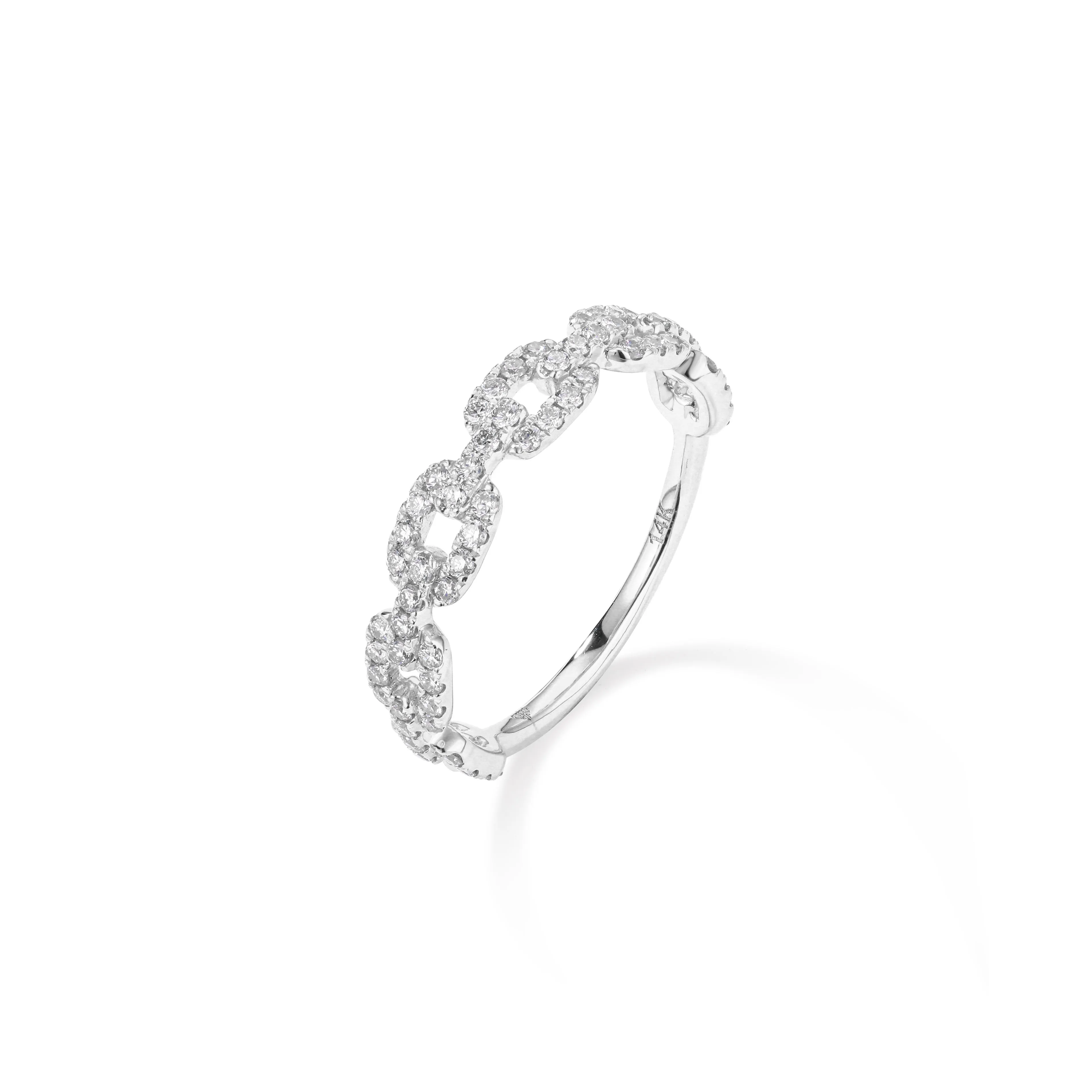 Orchid Gems Glistening Square Links Diamond Ring