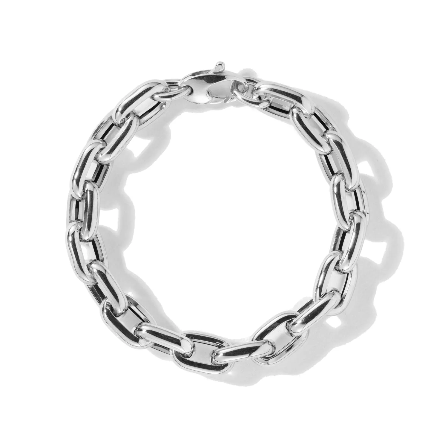 Oval Carabiners on Links Chain Bracelet