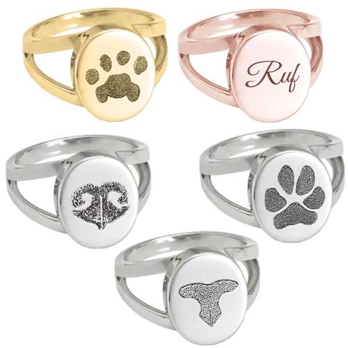 Oval Pet Print Ring