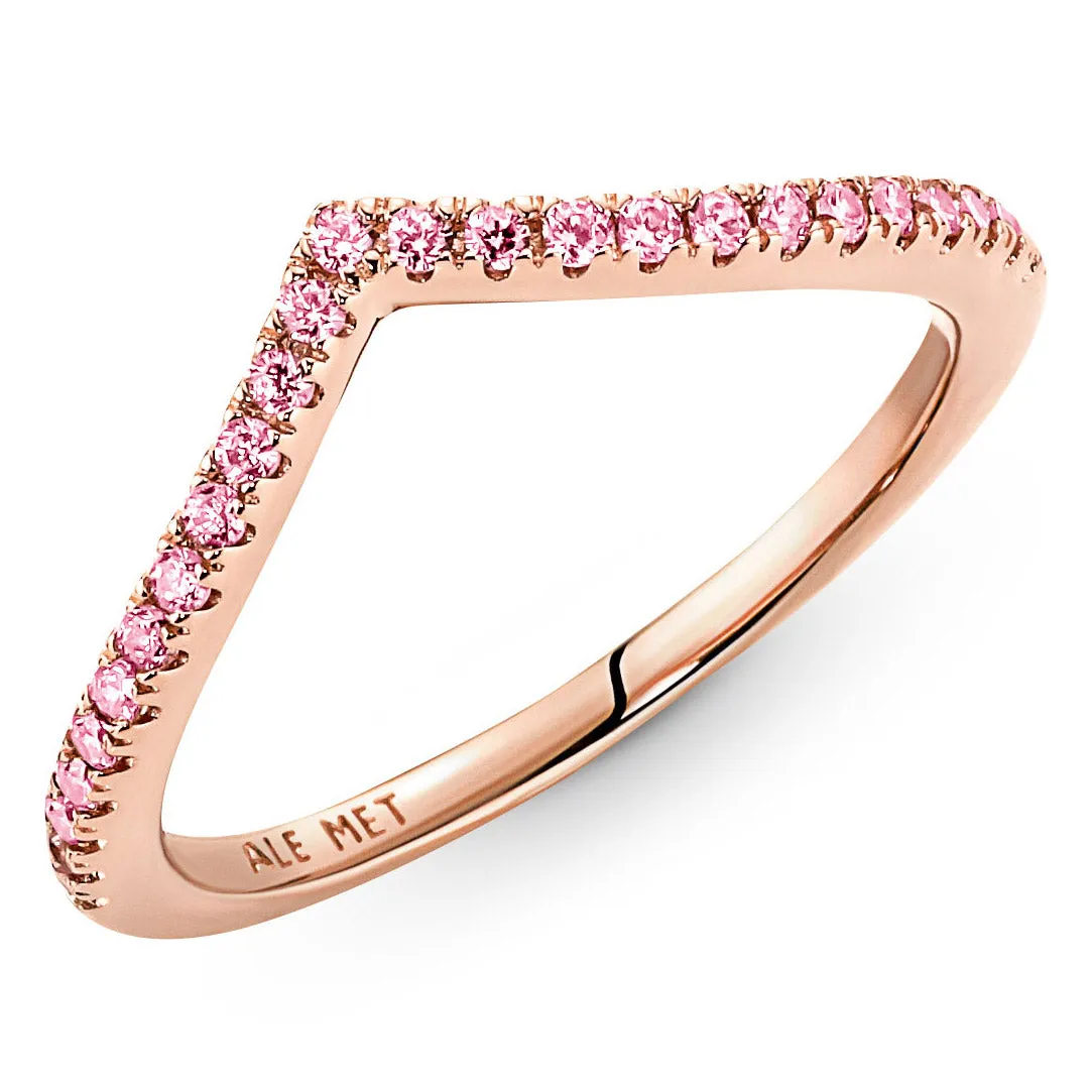 Pandora Sparkling Pink Timeless Wish Ring