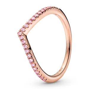 Pandora Sparkling Pink Timeless Wish Ring