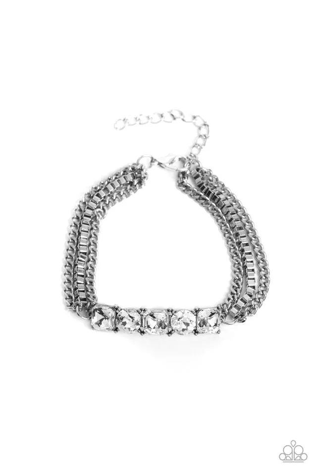 Paparazzi Bracelet ~ Tyrant Treasure - White