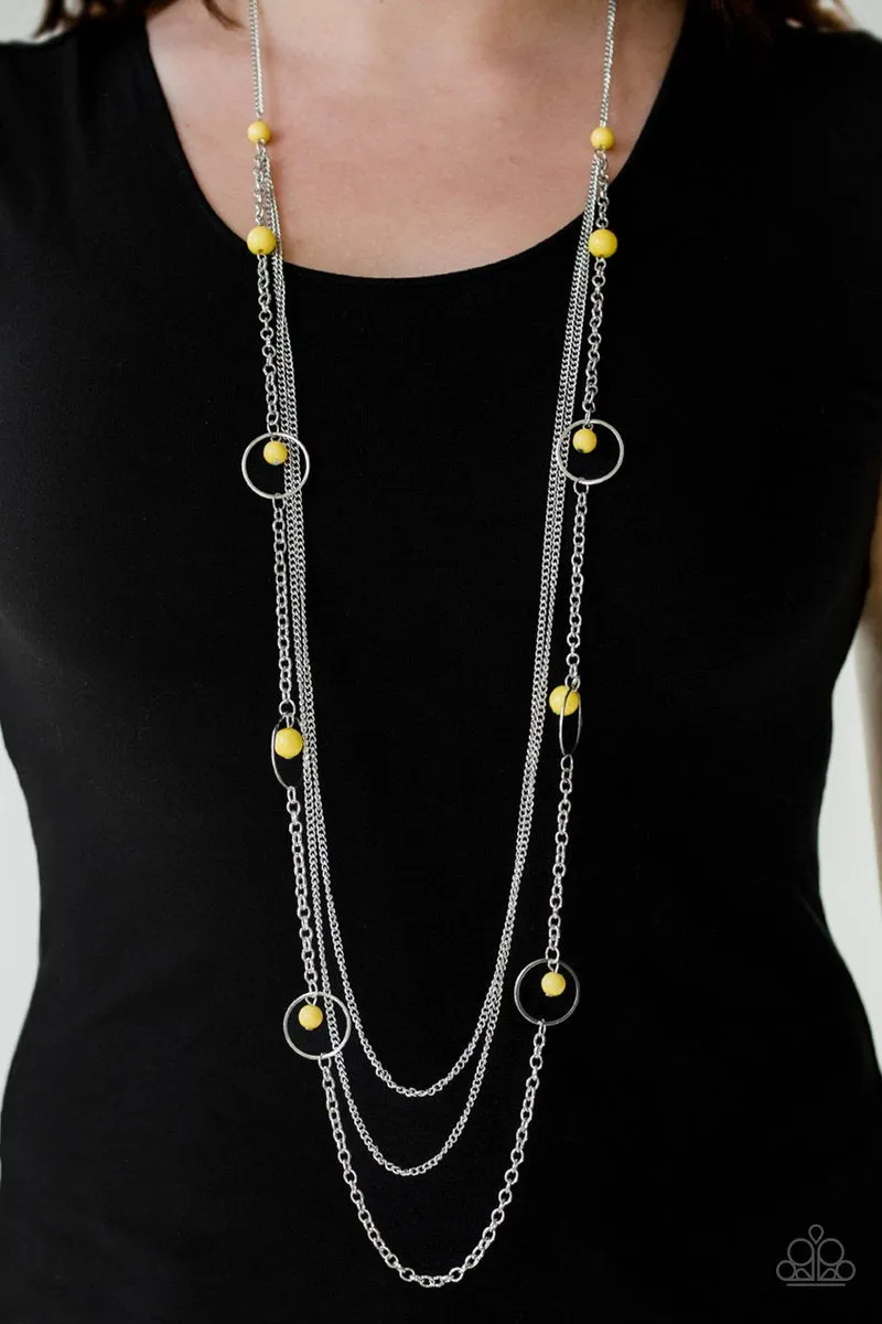 Paparazzi Collectively Carefree Yellow Long Necklace - P2WH-YWXX-214XX