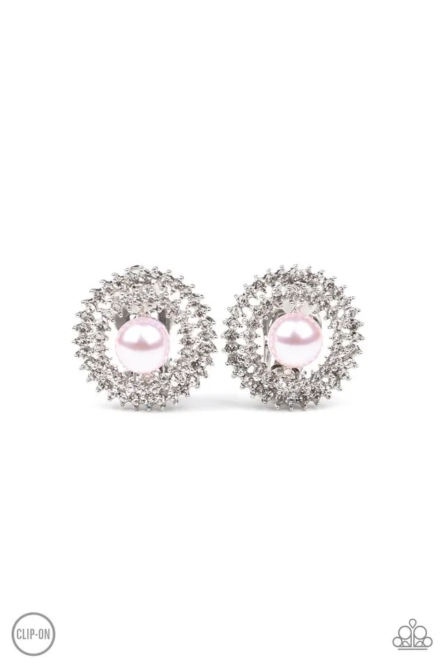 Paparazzi Earring ~ Broadway Breakout - Pink