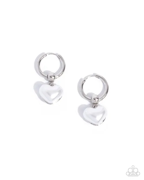 Paparazzi Earring ~ Carriage Chic - White
