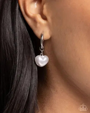 Paparazzi Earring ~ Carriage Chic - White