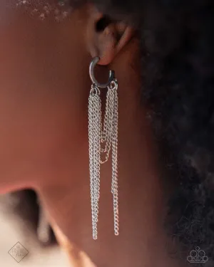 Paparazzi Earring ~ Copious Caliber - Silver
