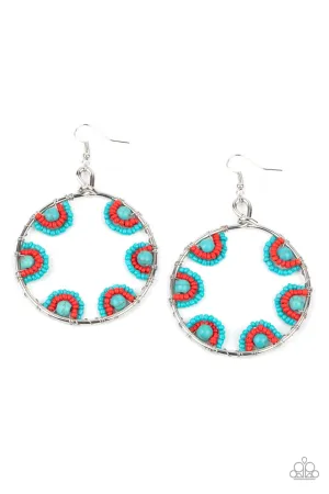 Paparazzi Earring ~ Off The Rim - Blue