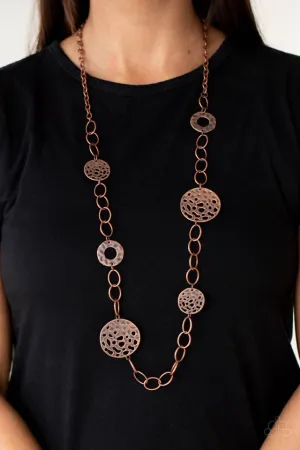 Paparazzi Necklace ~ HOLEY Relic - Copper