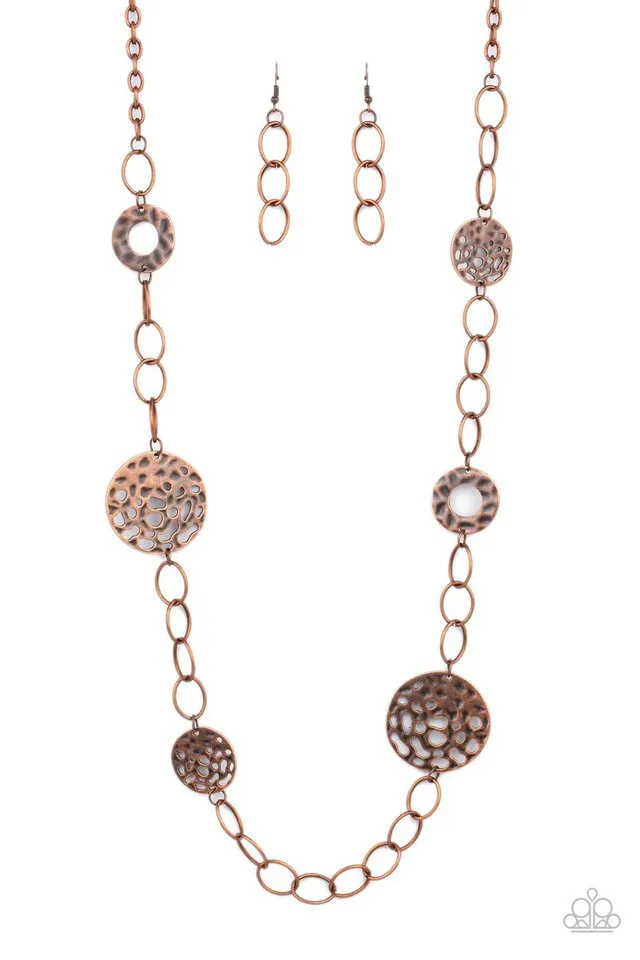 Paparazzi Necklace ~ HOLEY Relic - Copper