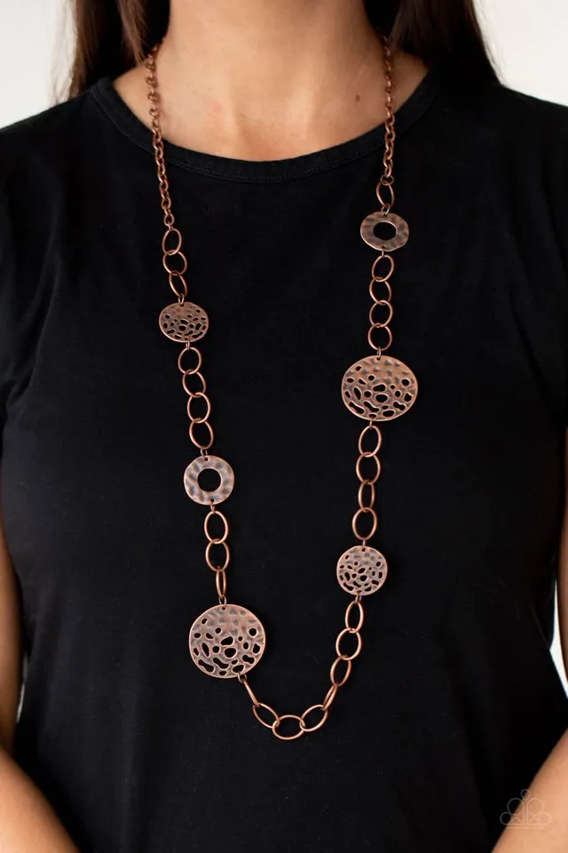 Paparazzi Necklace ~ HOLEY Relic - Copper