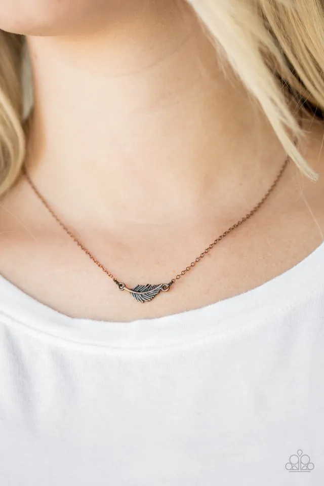 Paparazzi Necklace ~ In-Flight Fashion - Copper