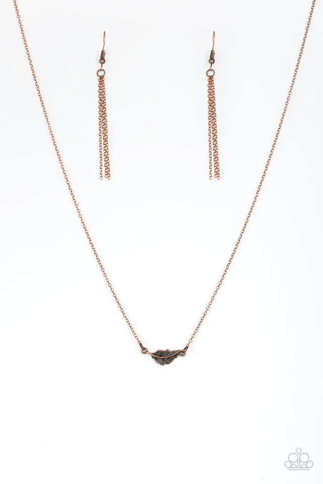 Paparazzi Necklace ~ In-Flight Fashion - Copper