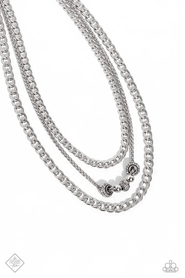 Paparazzi Necklace ~ Layered Loyalty - White