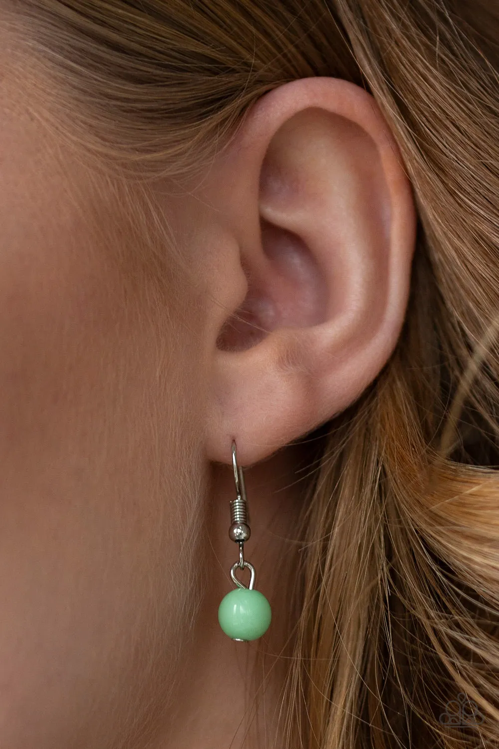 Paparazzi Wait And Sea Green Short Necklace