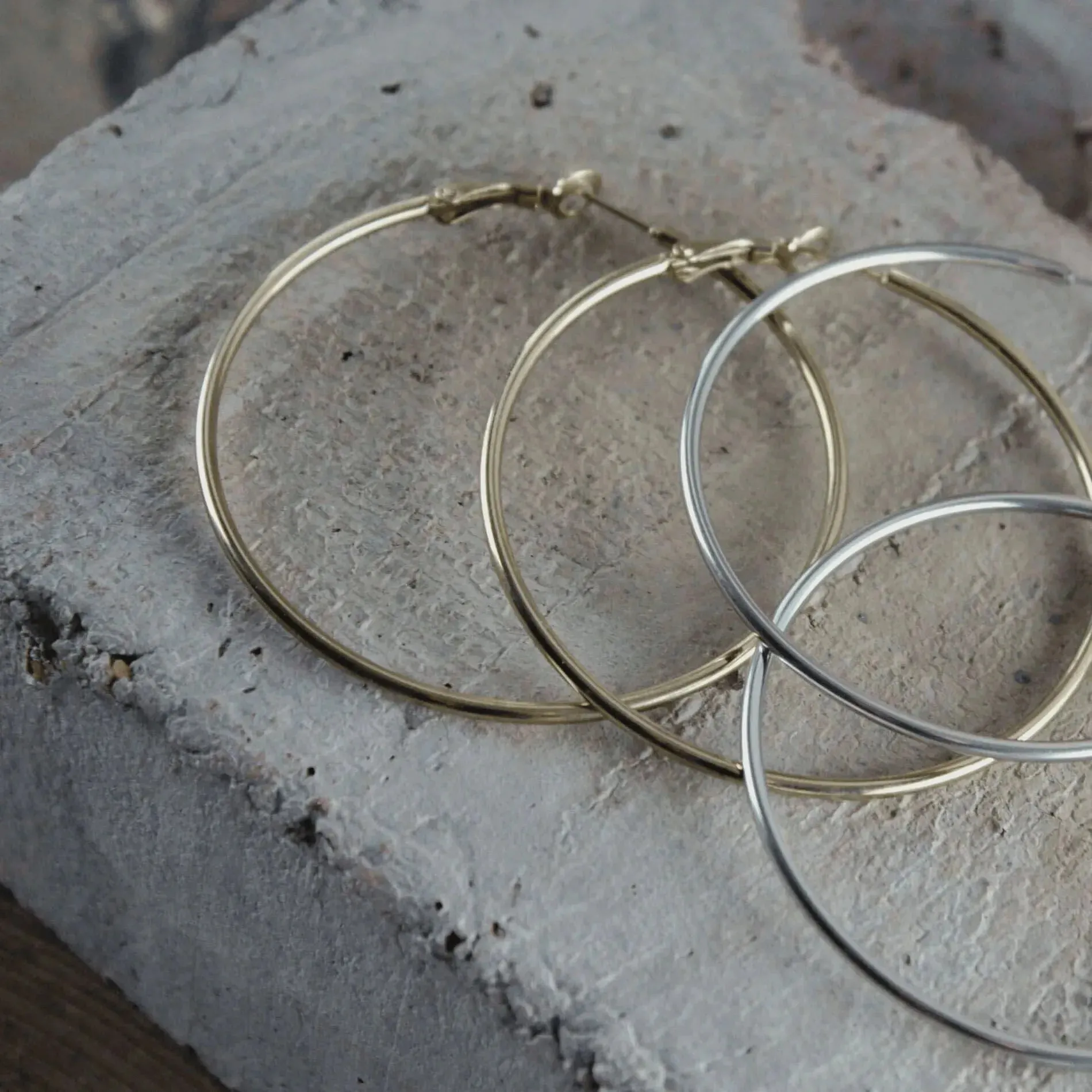 Passion Waterproof Hoop Silver Plating