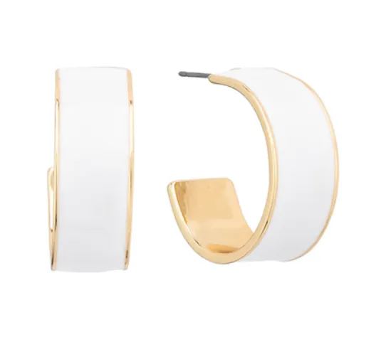 Pastel & Gold Hoop Earrings