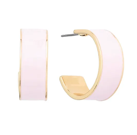 Pastel & Gold Hoop Earrings