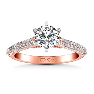 Pave Engagement Ring Royal 14K Rose Gold