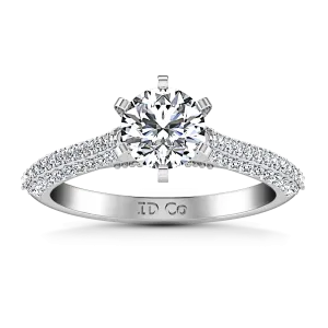 Pave Engagement Ring Royal 14K White Gold