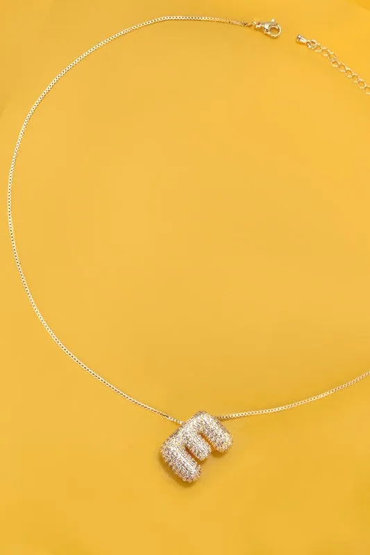 Personalized Bubble Necklace E Gold