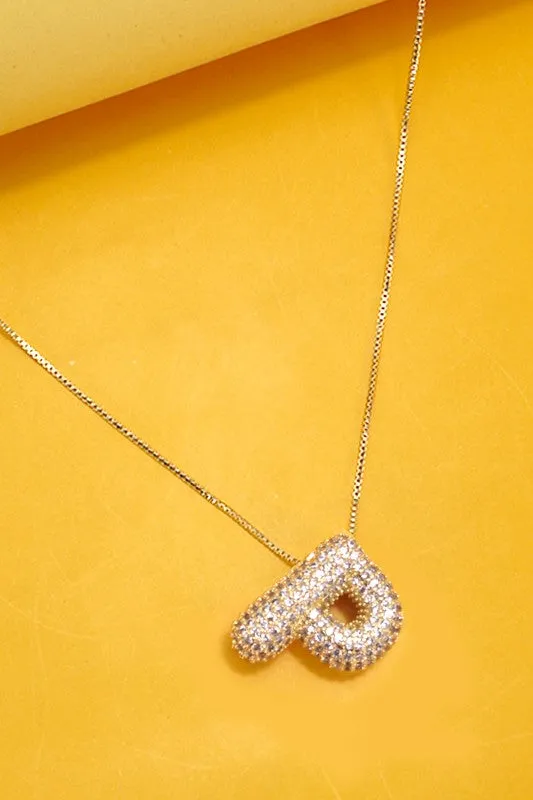 Personalized Bubble Necklace P Gold