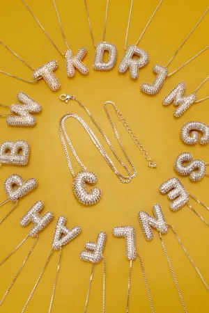 Personalized Bubble Necklace P Gold