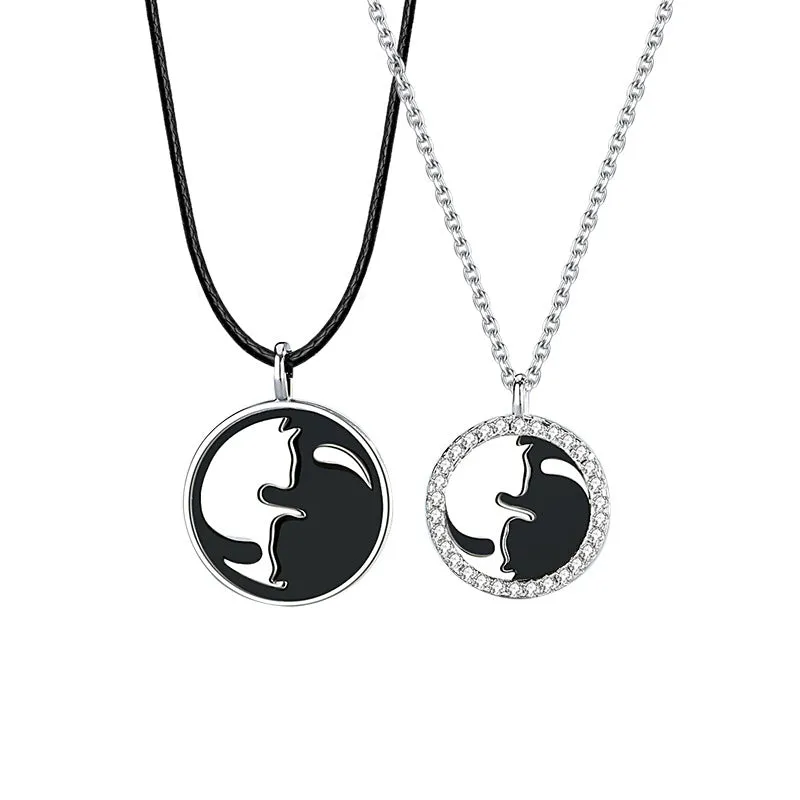 Personalized Romantic Couple Necklaces Set for Two