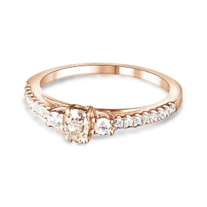 Platinum and 18kt Rose Gold Pink diamond ring with 0.31ct pink and 0.12ct White diamonds