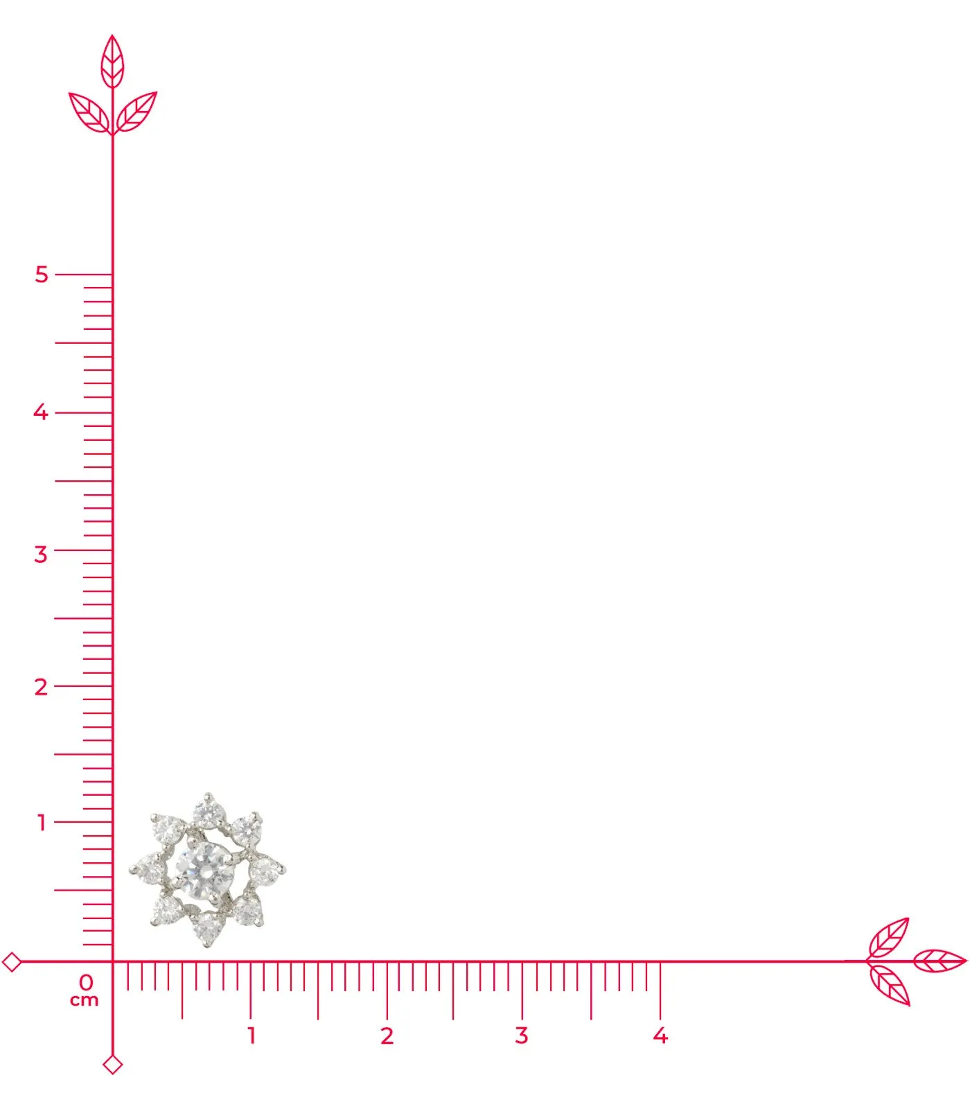 Premium Zircon Flower Shaped Tops